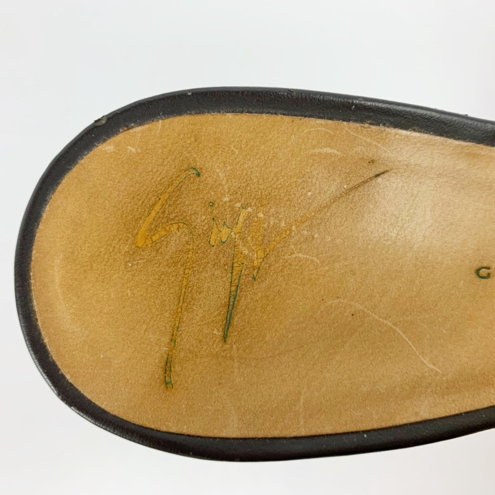 GIUSEPPE ZANOTTI / PISSI GOLD ANKLET SANDALS - Picture 5 of 6